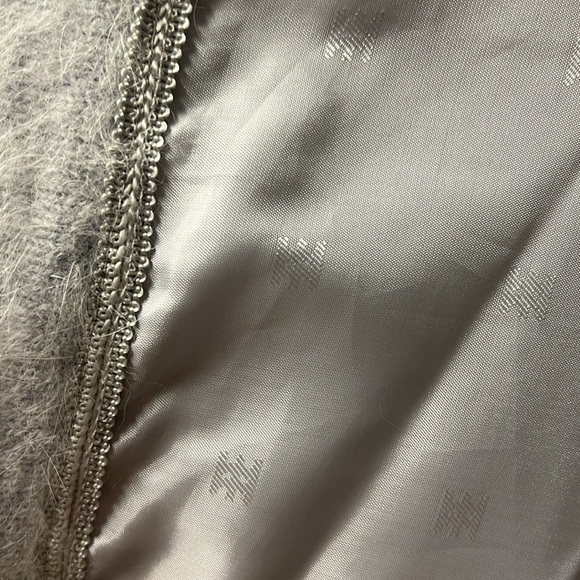 Vintage Lee Sands Angora Cardigan–Pearl Beaded Floral Embroidery–Made in Korea - Picture 8 of 16